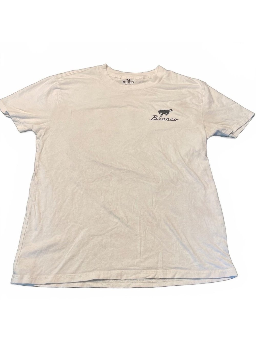 Hollister 71 Ford Bronco Graphic T-Shirt Small White Cotton Relaxed Fit
